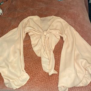 Tie up front blouse- with flare sleeves